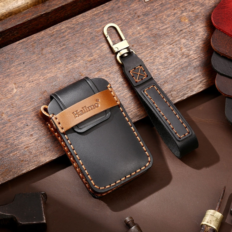 Hallmo Car Cowhide Leather Key Protective Cover Key Case for New Volvo(Black) - free shipping - PMC TechLife - Order now!