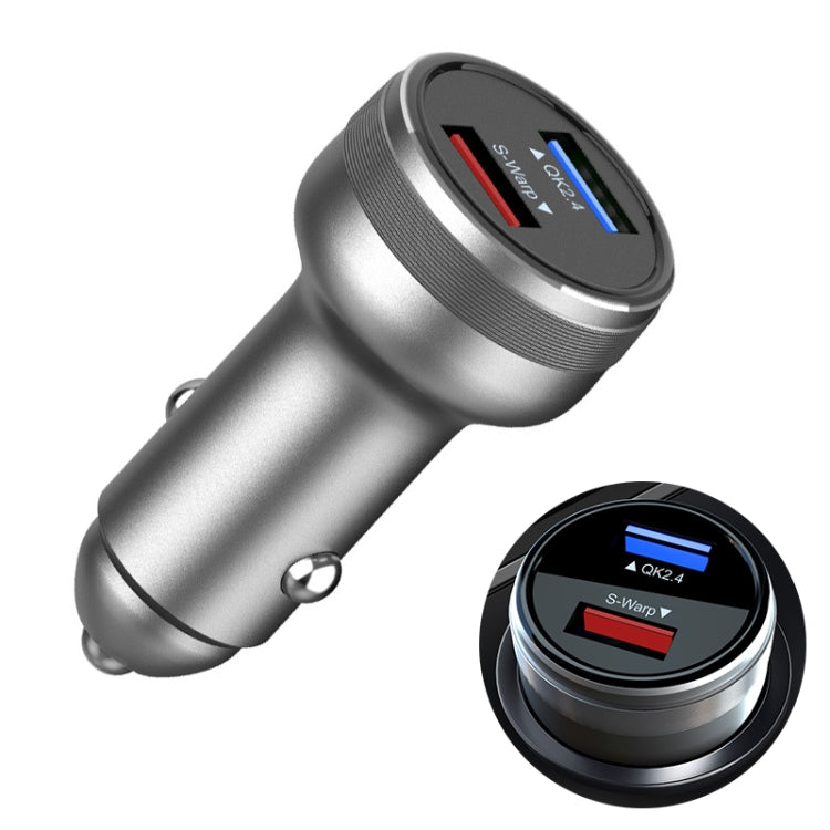 DASH / WARP 30W Car Flash Charger for OnePlus (Silver) - Car Charger by PMC TechLife | Online Shopping South Africa | PMC TechLife