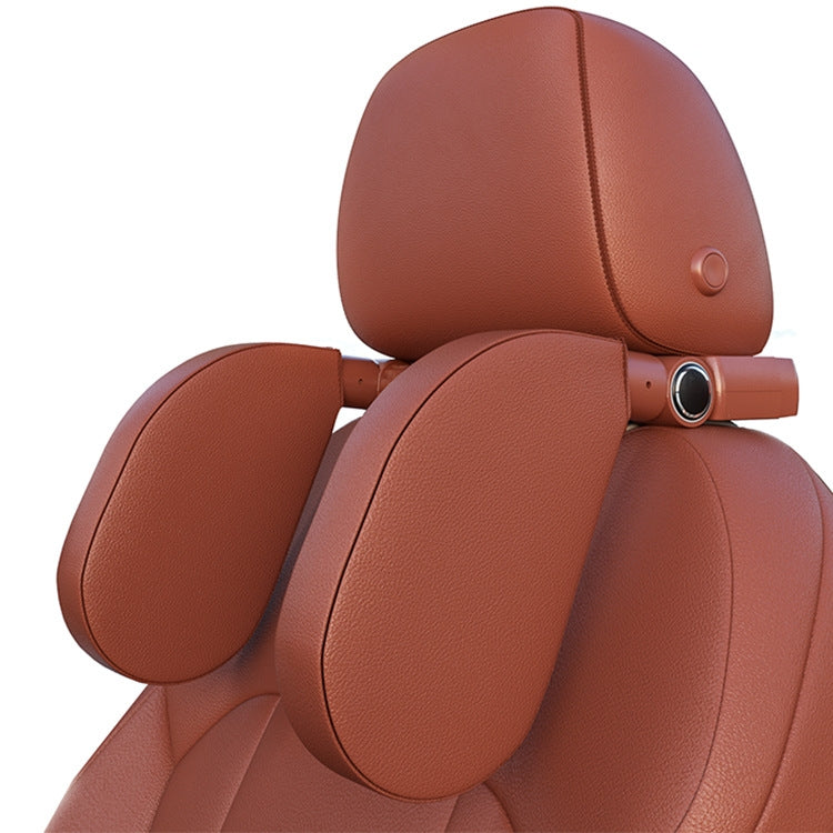 A05 Adjustable Car Auto U-shaped Memory Foam Neck Rest Cushion Seat Pillow with Hook & Mobile Phone Holder (Brown) - Seat Accessories by PMC TechLife | Online Shopping South Africa | PMC TechLife | Buy Now Pay Later Mobicred