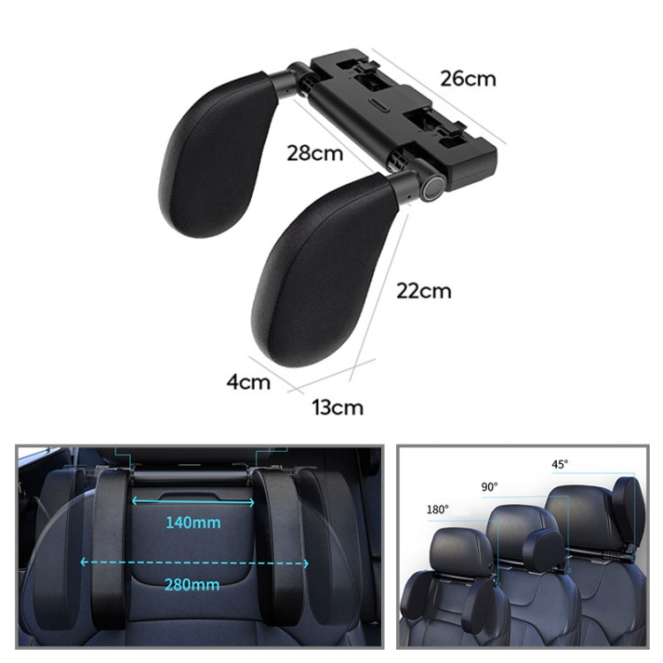 A05 Adjustable Car Auto U-shaped Memory Foam Neck Rest Cushion Seat Pillow with Hook & Mobile Phone Holder (Brown) - Seat Accessories by PMC TechLife | Online Shopping South Africa | PMC TechLife | Buy Now Pay Later Mobicred