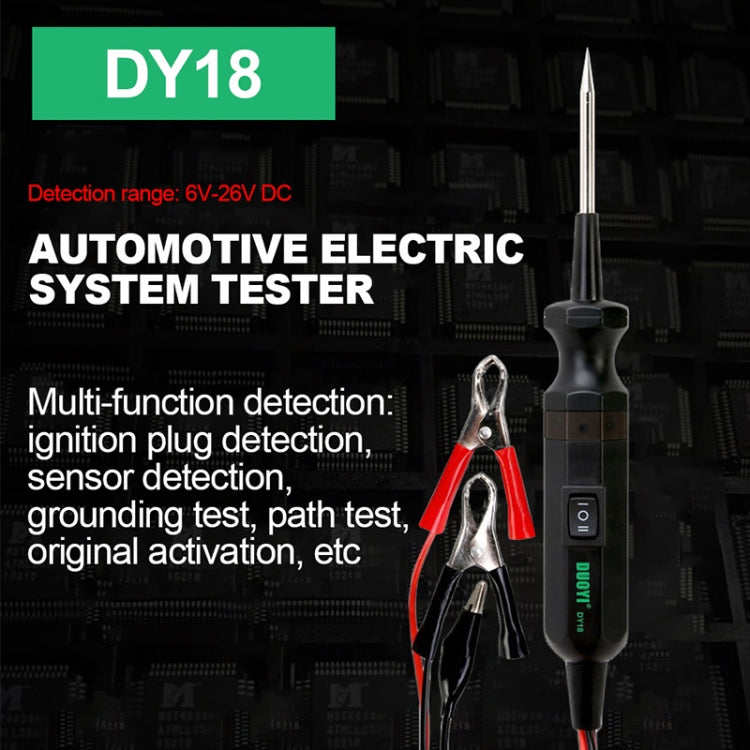 DUOYI DY18 Car Circuit Tester Probe Diagnostic Tool 12V 24V Current Voltmeter - Electronic Test by DUOYI | Online Shopping South Africa | PMC TechLife | Buy Now Pay Later Mobicred