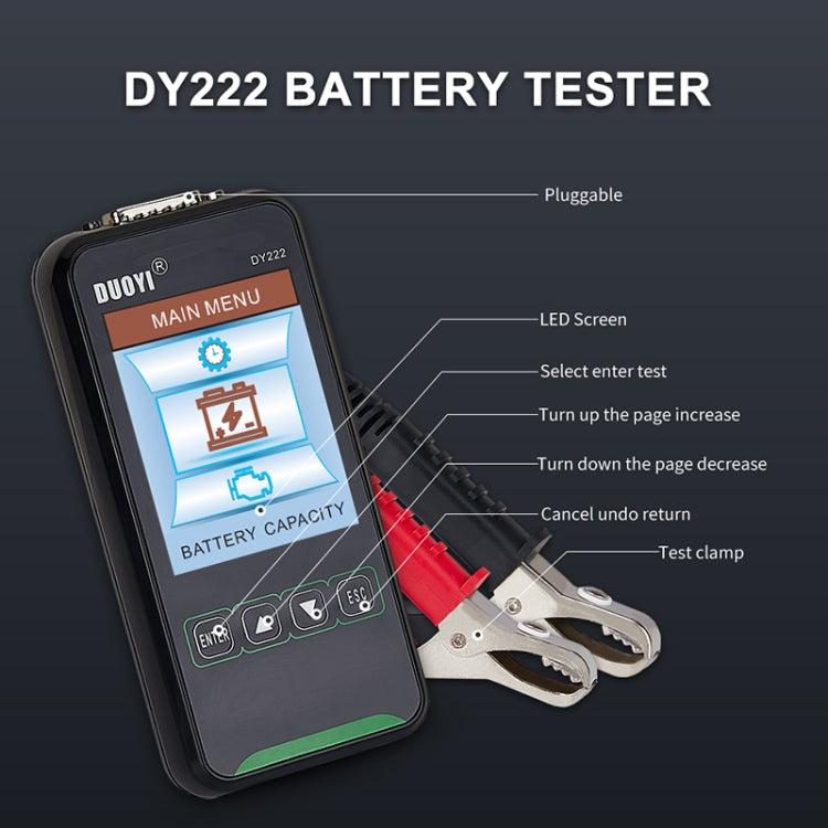 DUOYI DY222 Car 12V / 24V Battery Tester - free shipping - PMC TechLife - Order now!