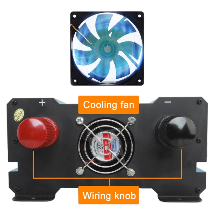 Carmaer 48V to 220V 2200W Three Socket Car Double Digital Display Inverter Household Power Converter - Modified Square Wave by PMC TechLife | Online Shopping South Africa | PMC TechLife