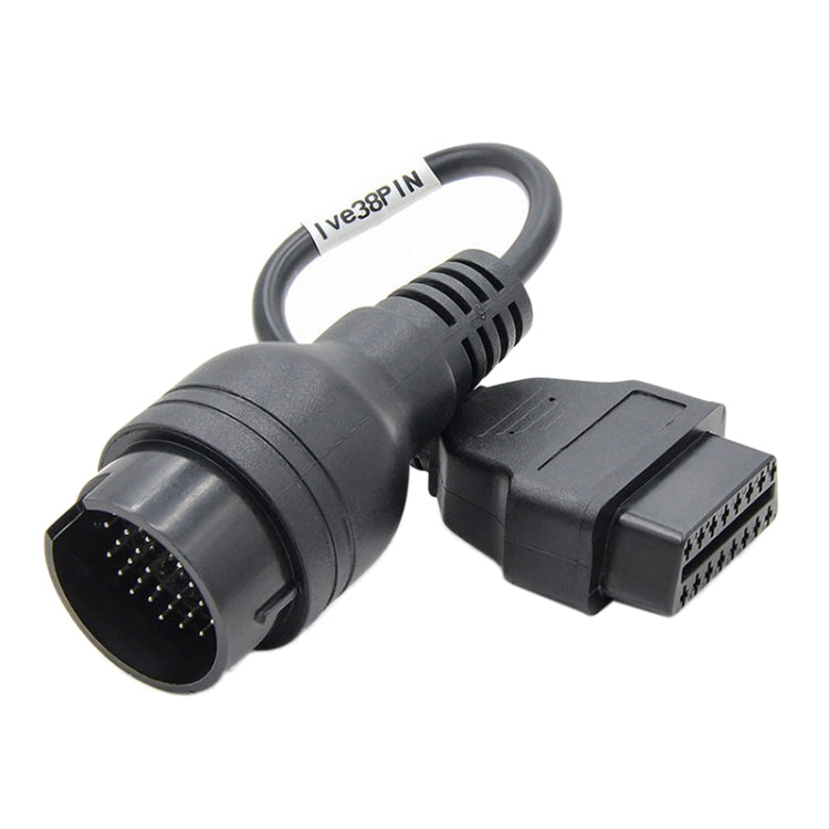 38Pin to 16Pin Truck OBD2 Conversion Cable OBDII Diagnostic Adapter Cable for Iveco - free shipping - PMC TechLife - Order now!
