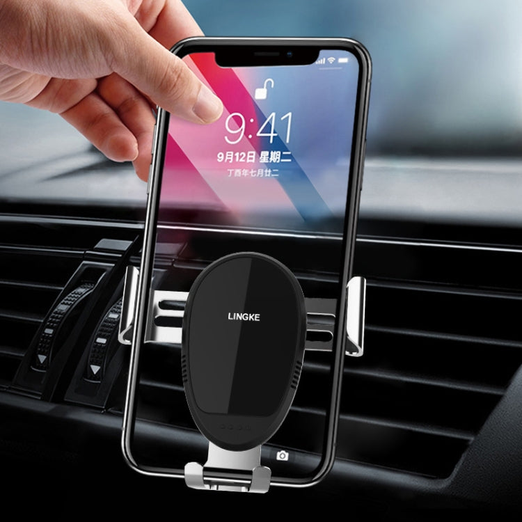 LINGKE Car Air Outlet Snap-in Gravity Mobile Phone Holder - Car Holders by PMC TechLife | Online Shopping South Africa | PMC TechLife