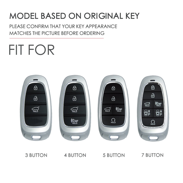 Hallmo Car Cowhide Leather Key Protective Cover Key Case for Hyundai 3-button(Black) - free shipping - PMC TechLife - Order now!