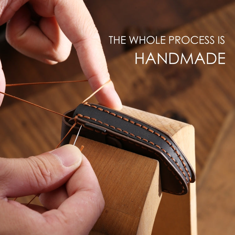 Hallmo Car Cowhide Leather Key Protective Cover Key Case for Hyundai 4-button(Black) - free shipping - PMC TechLife - Order now!