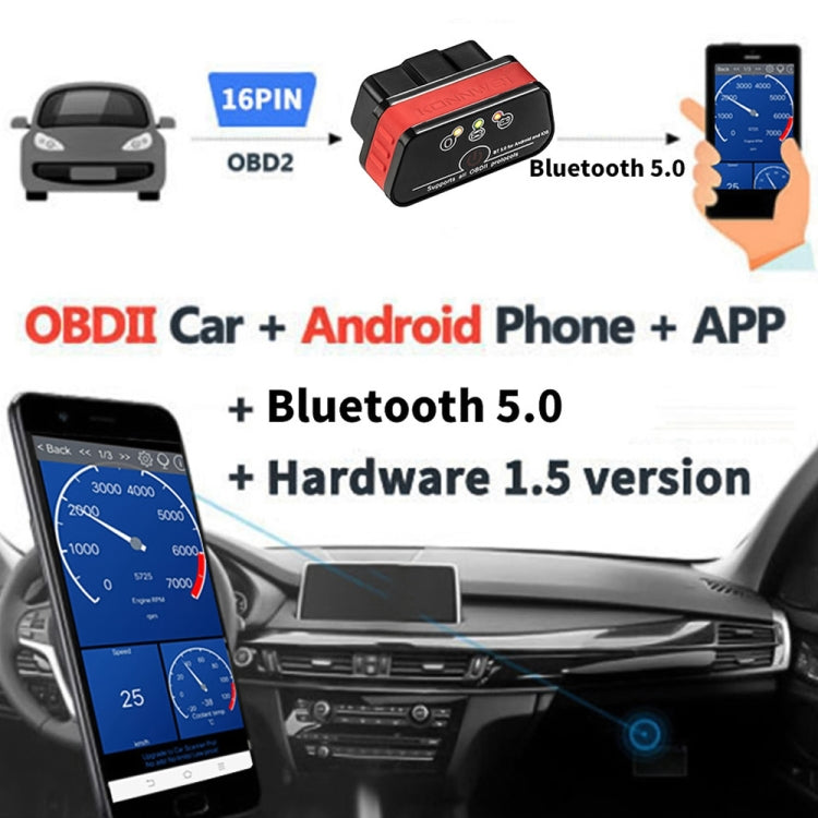 KONNWEI KW901 Android Phone OBD2 Car Bluetooth 5.0 Diagnostic Scan Tools(Red) - free shipping - PMC TechLife - Order now!