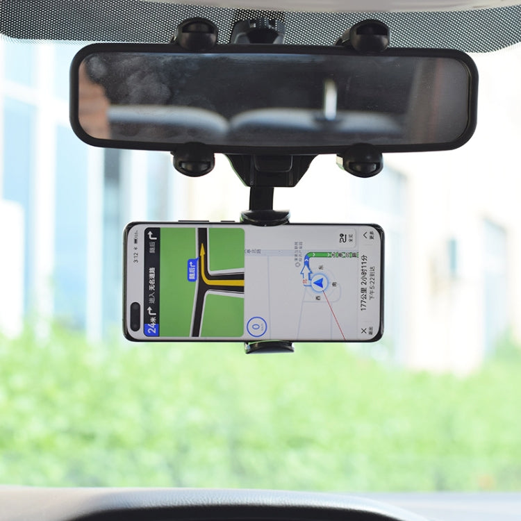 Car Rear Mirror Navigation Phone Holder (Green) - Car Holders by PMC TechLife | Online Shopping South Africa | PMC TechLife
