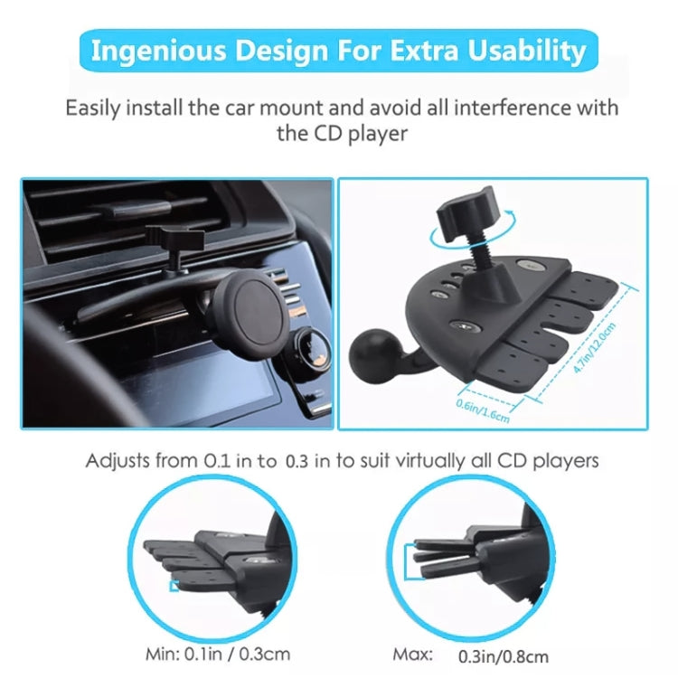 Car Magnetic CD Port Mobile Phone Navigation Holder - Car Holders by PMC TechLife | Online Shopping South Africa | PMC TechLife