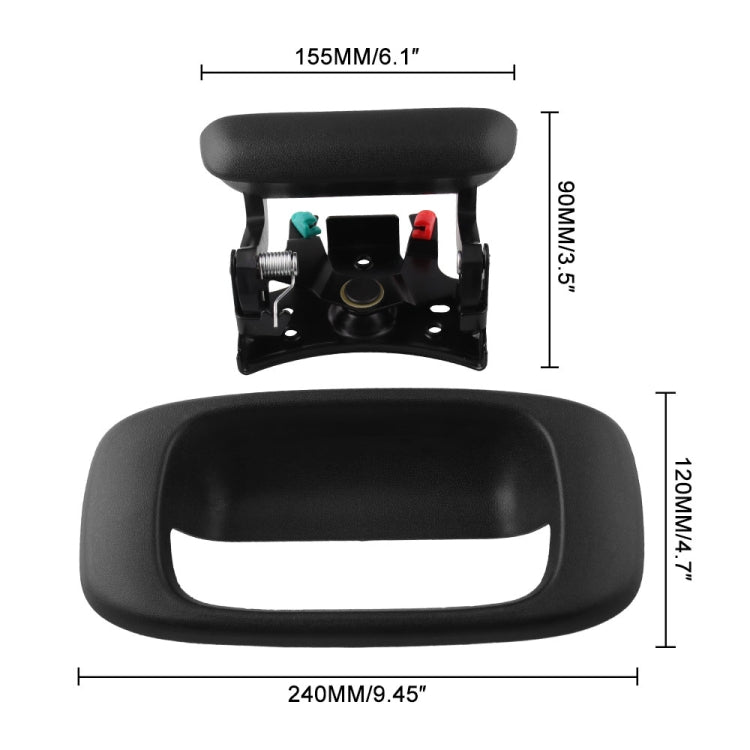 Car Tailgate Handle Trunk Lock Push Button and Bezel Trim Replacement 15997911 for Chevrolet GMC - Door Handles by PMC TechLife | Online Shopping South Africa | PMC TechLife