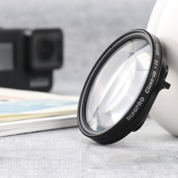 RUIGPRO for GoPro HERO 7/6 /5 Professional 52mm 10X Close-up Lens Filter with Filter Adapter Ring & Lens Cap - Lens Filter by RUIGPRO | Online Shopping South Africa | PMC TechLife | Buy Now Pay Later Mobicred