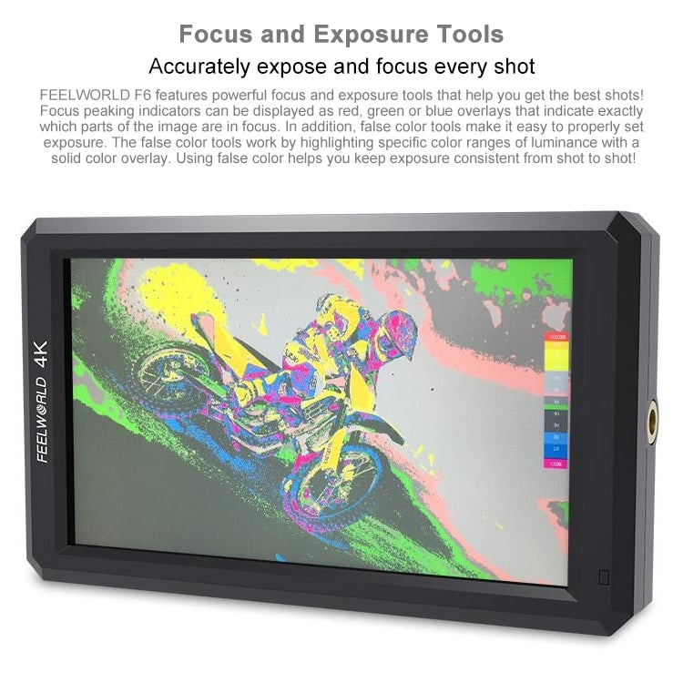 FEELWORLD F6 1920x1080 5.5 inch IPS Screen HDMI 4K Camera Field Monitor - free shipping - PMC TechLife - Order now!