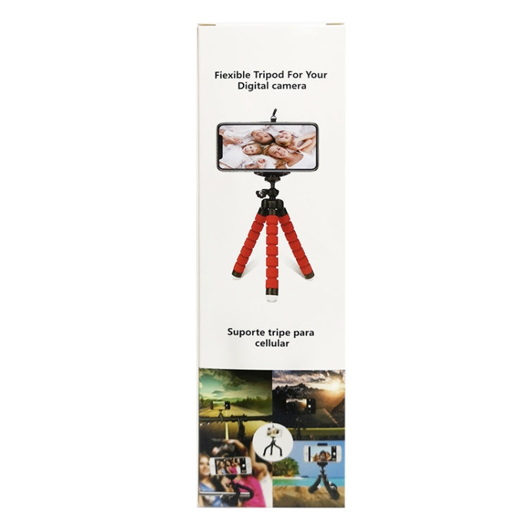 Mini Octopus Flexible Foam Tripod Holder with Phone Clamp & Remote Control(Black) - Stand by PMC TechLife | Online Shopping South Africa | PMC TechLife
