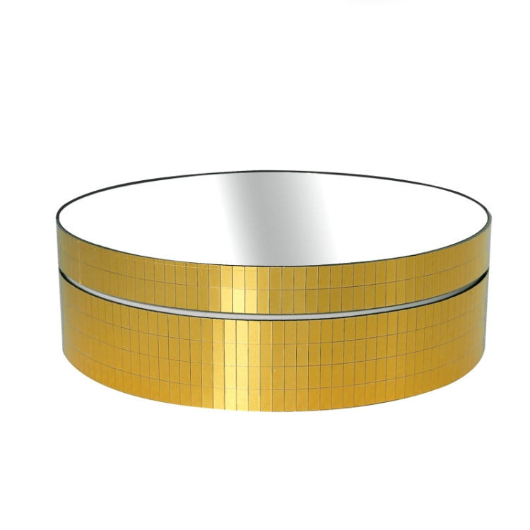 12cm 360 Degree Rotating Turntable Mirror Electric Display Stand Video Shooting Props Turntable, Load: 3kg (Gold) -  by PMC TechLife | Online Shopping South Africa | PMC TechLife