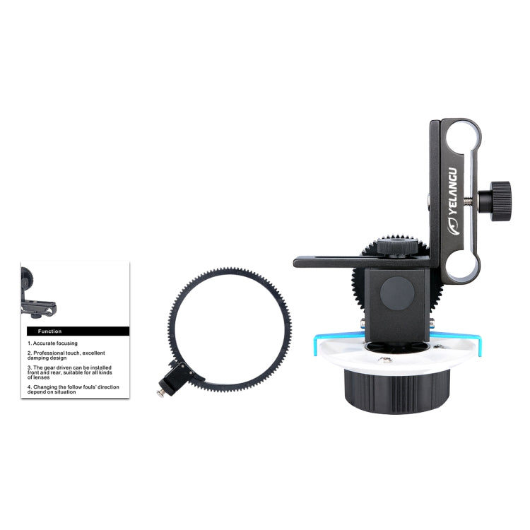 YELANGU F0 Camera Follow Focus with Gear Ring Belt for Canon / Nikon / Video Cameras / DSLR Cameras (Blue) - free shipping - PMC TechLife - Order now!