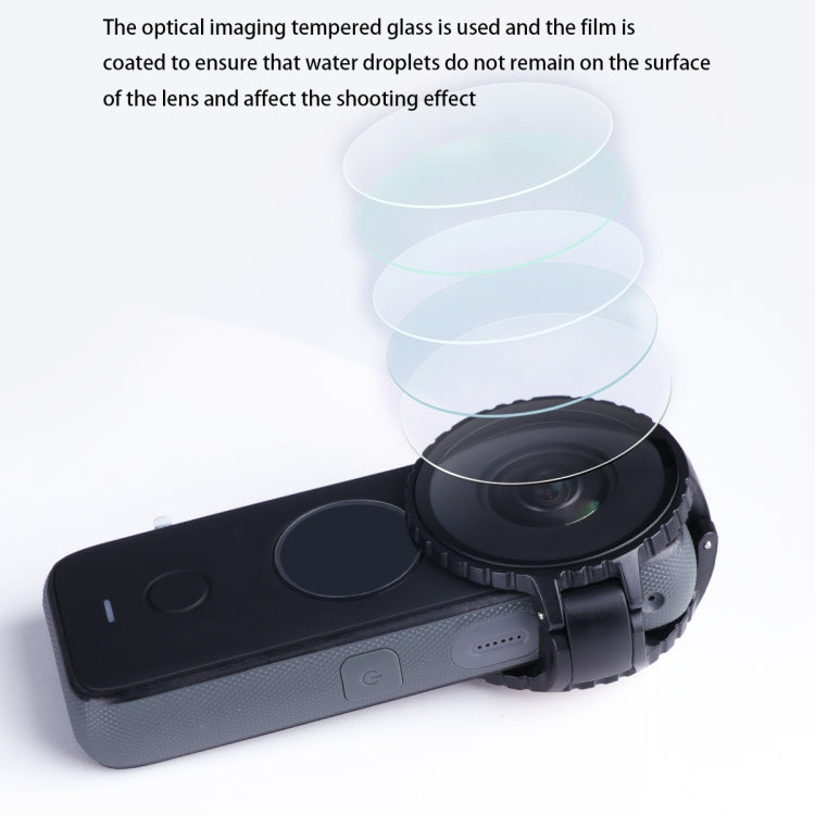 Lens Guard Protective Glass Cover for Insta360 One X2(Black) - Len Accessories by PMC TechLife | Online Shopping South Africa | PMC TechLife