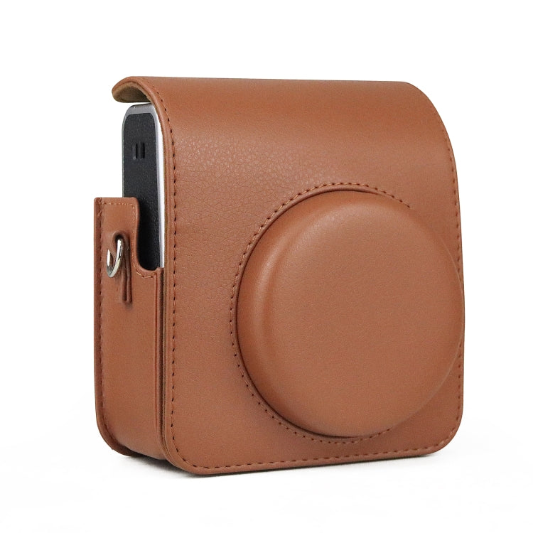 Full Body Camera Retro PU Leather Case Bag with Strap for FUJIFILM instax mini 40 (Brown) - Leather Bag by PMC TechLife | Online Shopping South Africa | PMC TechLife