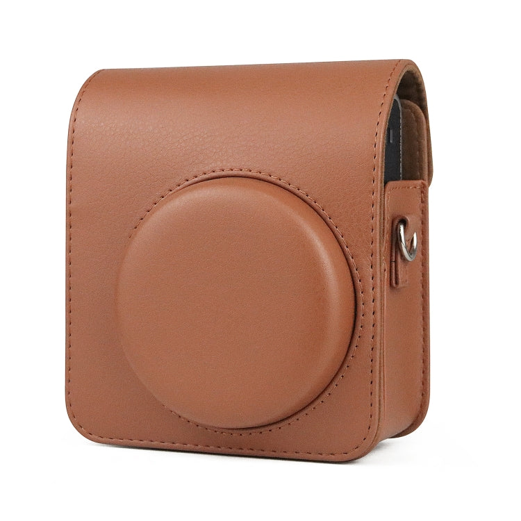 Full Body Camera Retro PU Leather Case Bag with Strap for FUJIFILM instax mini 40 (Brown) - Leather Bag by PMC TechLife | Online Shopping South Africa | PMC TechLife