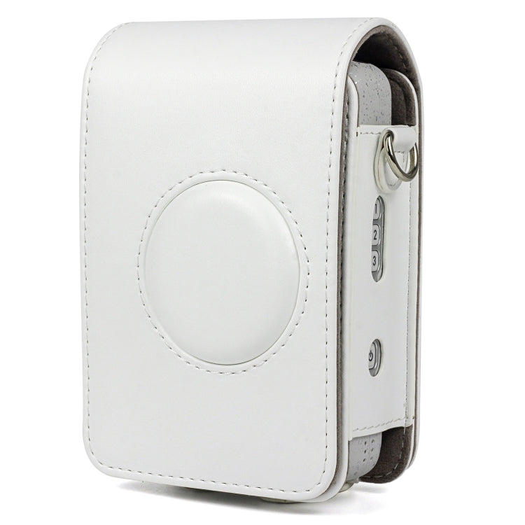 Full Body Camera Retro PU Leather Case Bag with Strap for FUJIFILM instax mini Liplay (White) - Leather Bag by PMC TechLife | Online Shopping South Africa | PMC TechLife