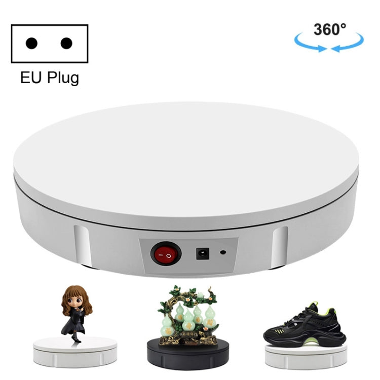 22cm Electric Rotating Display Stand Video Shooting Props Turntable, Load: 50kg, EU Plug (White) - free shipping - PMC TechLife - Order now!