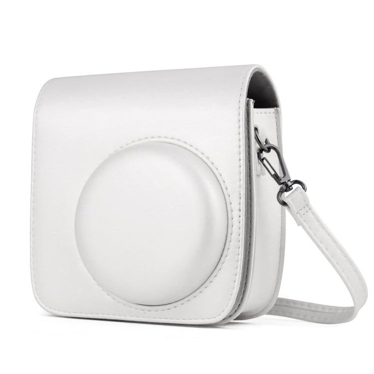 Solid Color Full Body Camera Leather Case Bag with Strap for FUJIFILM Instax mini 11 (White) - free shipping - PMC TechLife - Order now!