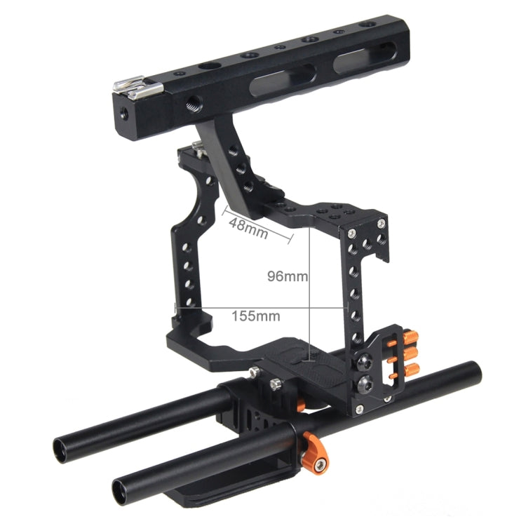 YELANGU YLG0904A-C Handle Video Camera Cage Stabilizer for Panasonic Lumix DMC-GH4 / Sony A7 & A7S & A7R & A7RII & A7SII(Orange) - free shipping - PMC TechLife - Order now!