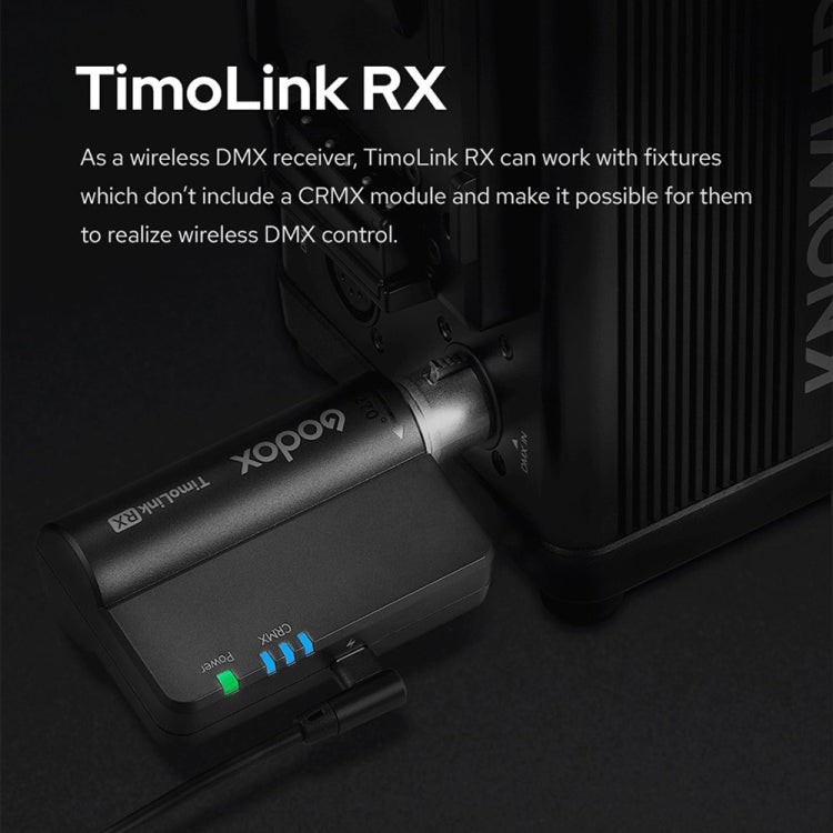 Godox TimoLink RX Wireless DMX Receiver (Black) - free shipping - PMC TechLife - Order now!
