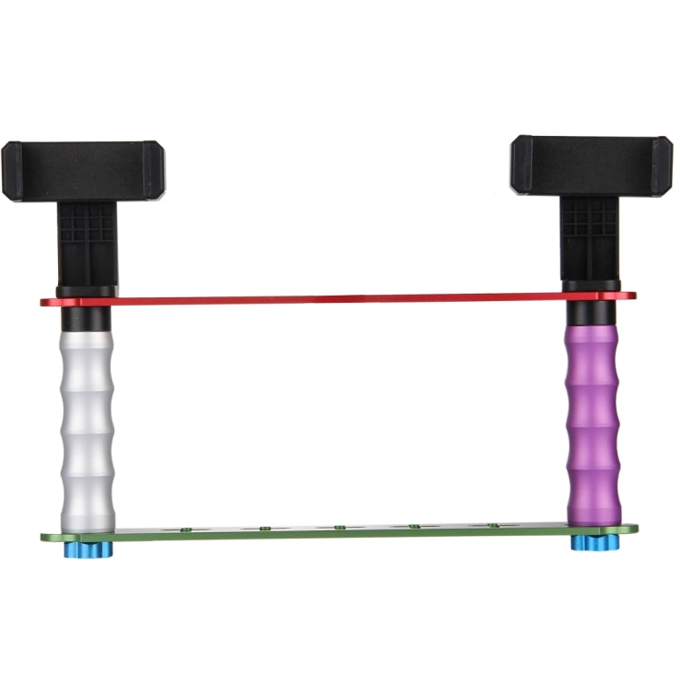 Smartphone Live Broadcast Bracket Dual Hand-held Selfie Mount Kits with 2x Phone Clips, For iPhone, Galaxy, Huawei, Xiaomi, HTC, Sony, Google and other Smartphones - Selfie Sticks by PMC TechLife | Online Shopping South Africa | PMC TechLife