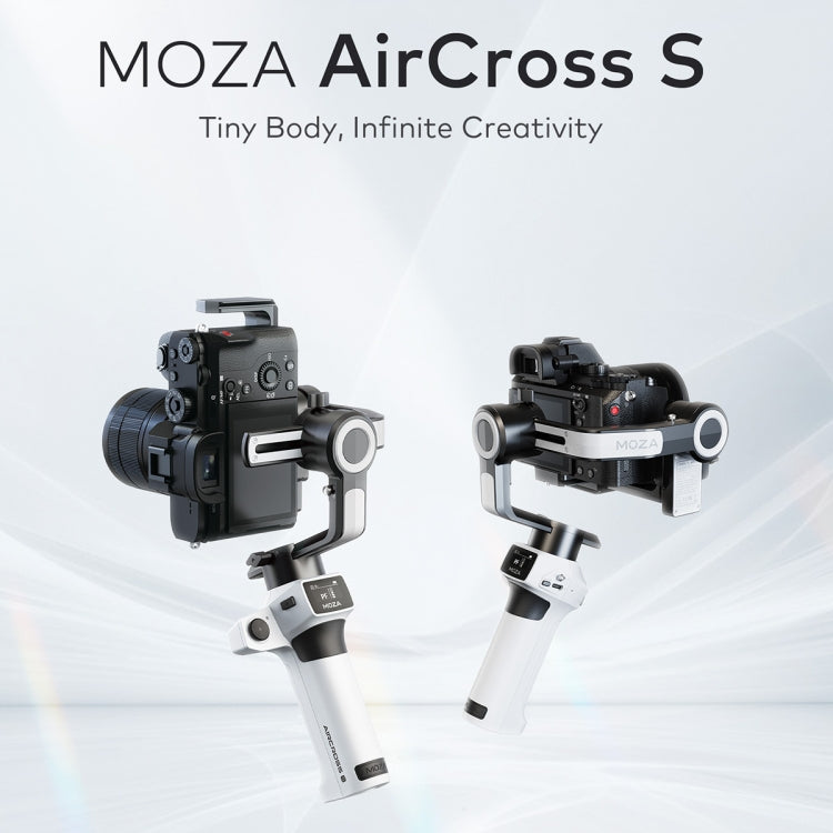 MOZA AirCross S 3 Axis Foldable Handheld Gimbal Stabilizer for DSLR Cameras and Smart Phone (White) - free shipping - PMC TechLife - Order now!