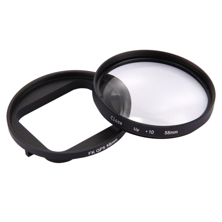 58mm 2 in 1 10X Close-Up Lens Filter for GoPro HERO7 Black/6 /5 - Lens Filter by PMC TechLife | Online Shopping South Africa | PMC TechLife