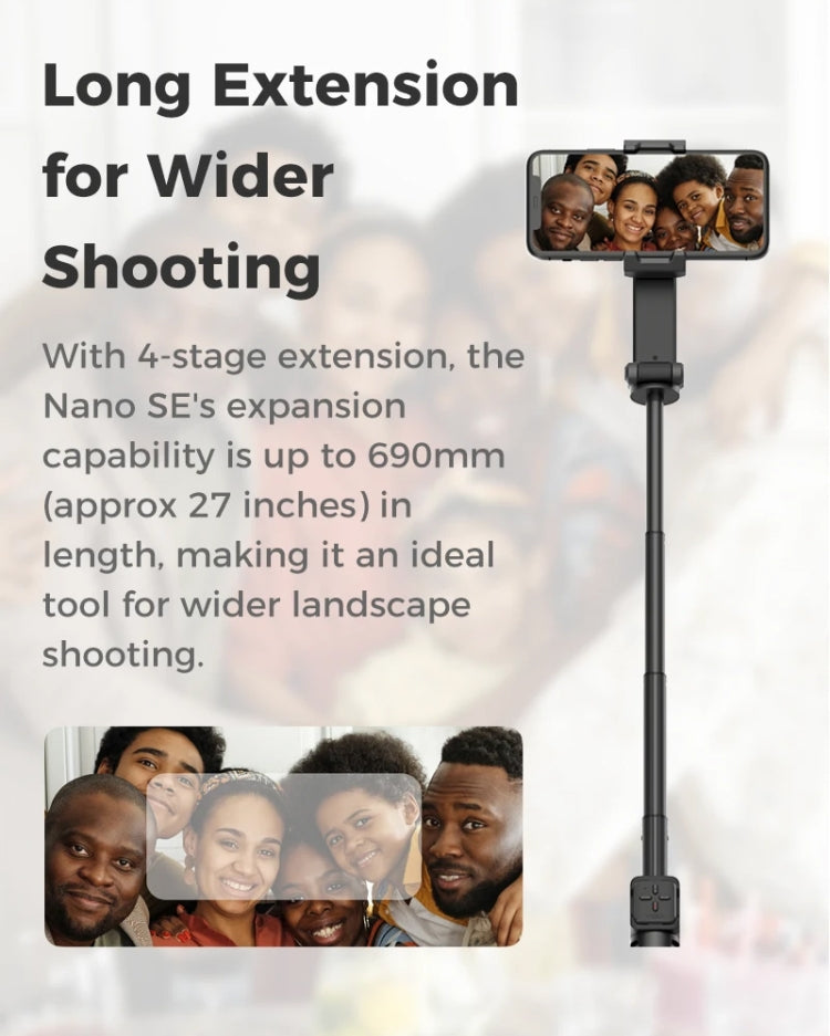 MOZA NANO SE Foldable Selfie Stick Handheld Gimbal Stabilizer for Smart Phone(Green) - free shipping - PMC TechLife - Order now!