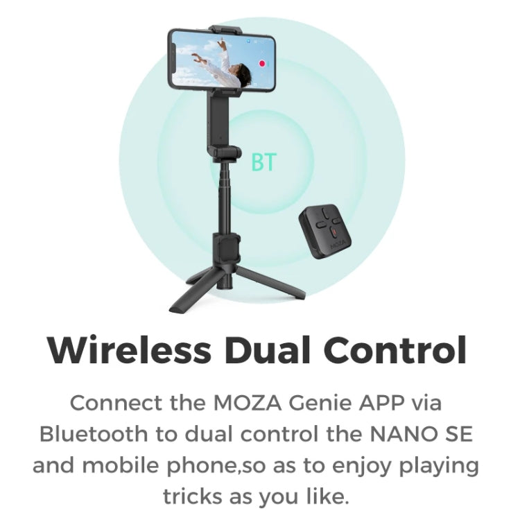 MOZA NANO SE Foldable Selfie Stick Handheld Gimbal Stabilizer for Smart Phone(Green) - free shipping - PMC TechLife - Order now!