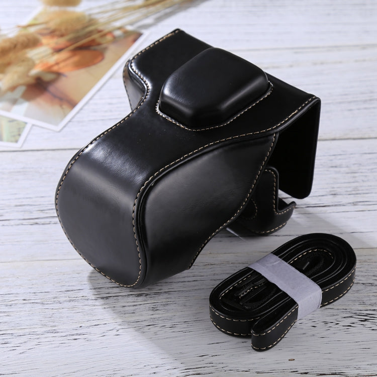 Full Body Camera PU Leather Case Bag with Strap for FUJIFILM XT10 / XT20 (16-50mm / 18-55mm Lens)(Black) - Leather Bag by PMC TechLife | Online Shopping South Africa | PMC TechLife