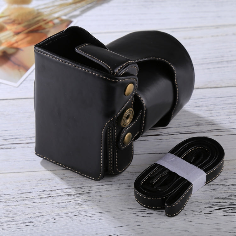Full Body Camera PU Leather Case Bag with Strap for FUJIFILM XT10 / XT20 (16-50mm / 18-55mm Lens)(Black) - Leather Bag by PMC TechLife | Online Shopping South Africa | PMC TechLife