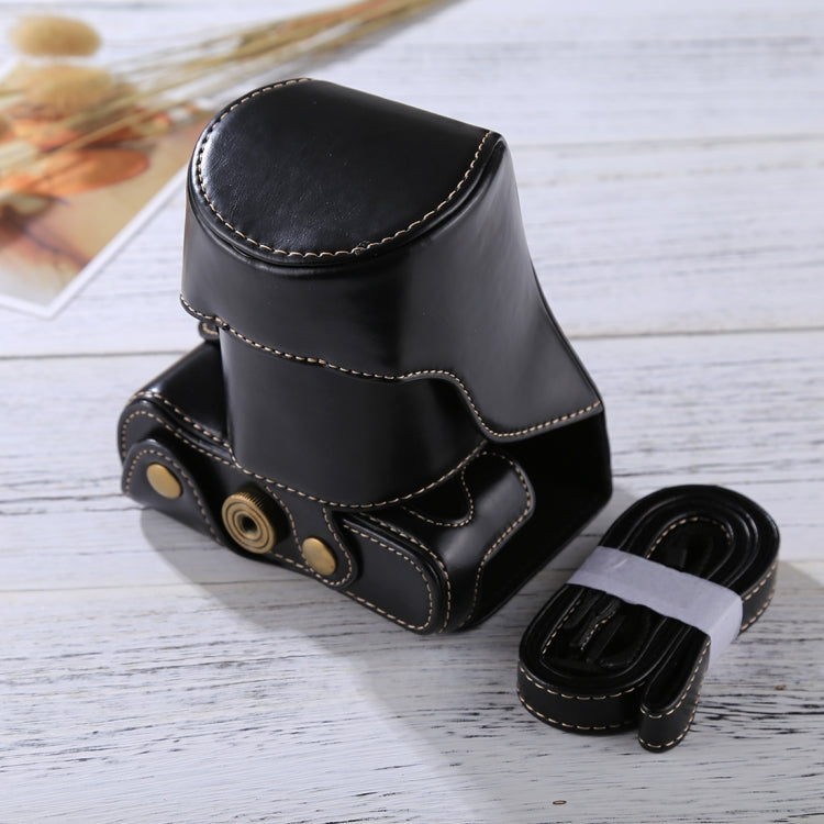 Full Body Camera PU Leather Case Bag with Strap for FUJIFILM XT10 / XT20 (16-50mm / 18-55mm Lens)(Black) - Leather Bag by PMC TechLife | Online Shopping South Africa | PMC TechLife