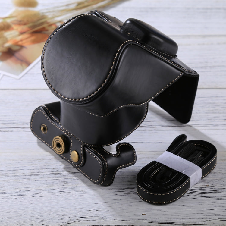 Full Body Camera PU Leather Case Bag with Strap for FUJIFILM XT10 / XT20 (16-50mm / 18-55mm Lens)(Black) - Leather Bag by PMC TechLife | Online Shopping South Africa | PMC TechLife