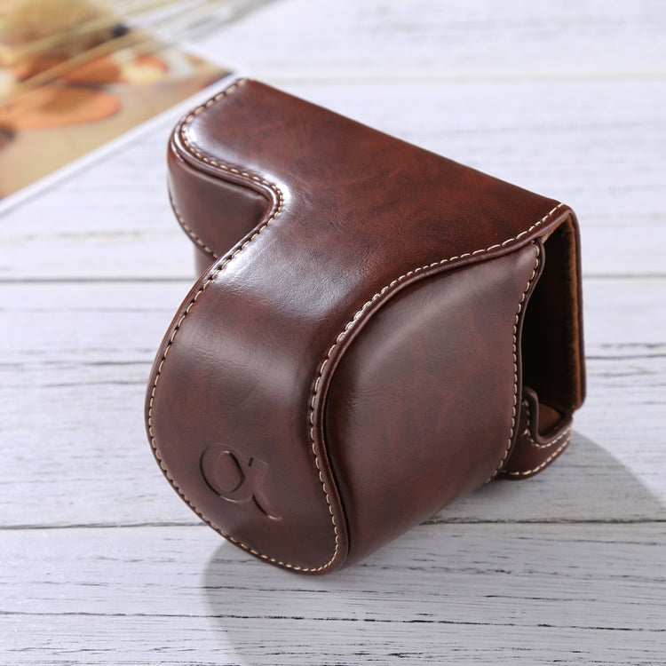 Full Body Camera PU Leather Case Bag with Strap for Sony A5100 / A5000 / NEX-3N (16-50mm / 40.5mm Lens)(Coffee) - free shipping - PMC TechLife - Order now!