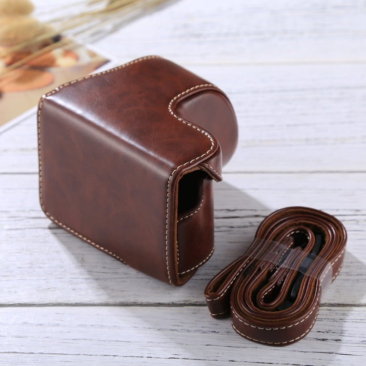 Full Body Camera PU Leather Case Bag with Strap for Sony A5100 / A5000 / NEX-3N (16-50mm / 40.5mm Lens)(Coffee) - free shipping - PMC TechLife - Order now!