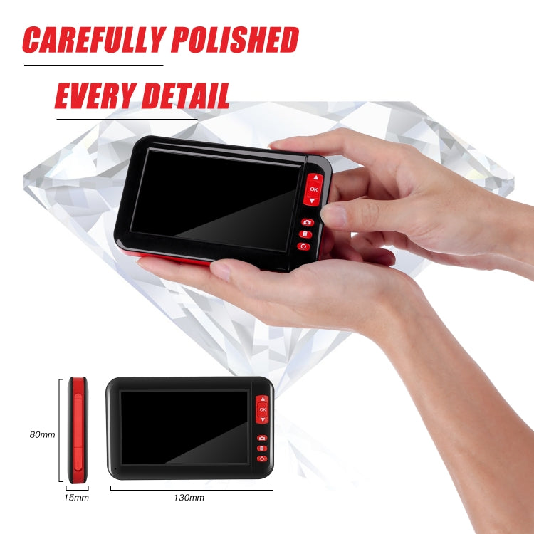 P20 4.3 Inch Screen Display HD1080P Inspection Endoscope with 8 LEDs, Length: 5m, Lens Diameter: 8mm, Hard Line -  by PMC TechLife | Online Shopping South Africa | PMC TechLife