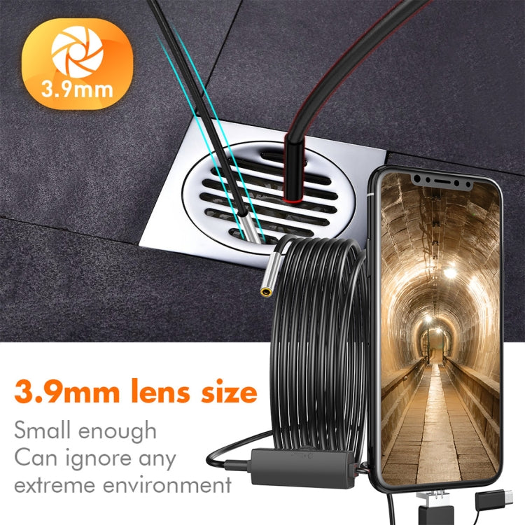 inskam107 3.9mm 3 In 1 HD Waterproof Industry Digital Endoscope Inspection Camera, Length: 1m Flexible Cable(Black) - free shipping - PMC TechLife - Order now!
