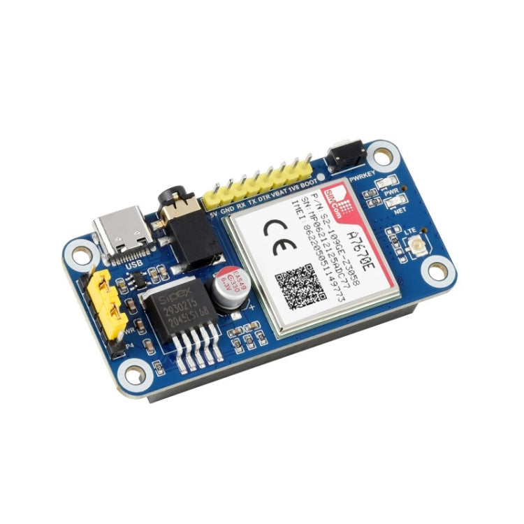Waveshare Multi Band 2G GSM / GPRS LBS A7670E LTE Cat-1 HAT for Raspberry Pi, for Europe, Southeast Asia, West Asia, Africa, China, South Kor - free shipping - PMC TechLife - Order now!