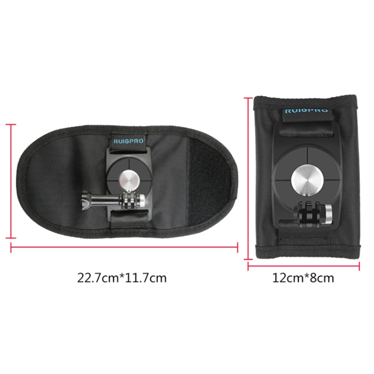 RUIGPRO Hook and Loop Fastener Backpack Rec-Mounts Clip Clamp Mount with Screw for GoPro HERO9 Black / HERO8 Black /7 /6 /5 /5 Session /4 Session /4 /3+ /3 /2 /1, DJI Osmo Action, Xiaoyi and Other Action Cameras(Black) -  by RUIGPRO | Online Shopping South Africa | PMC TechLife