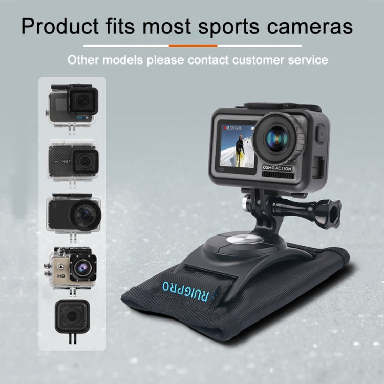 RUIGPRO Hook and Loop Fastener Backpack Rec-Mounts Clip Clamp Mount with Screw for GoPro HERO9 Black / HERO8 Black /7 /6 /5 /5 Session /4 Session /4 /3+ /3 /2 /1, DJI Osmo Action, Xiaoyi and Other Action Cameras(Black) -  by RUIGPRO | Online Shopping South Africa | PMC TechLife