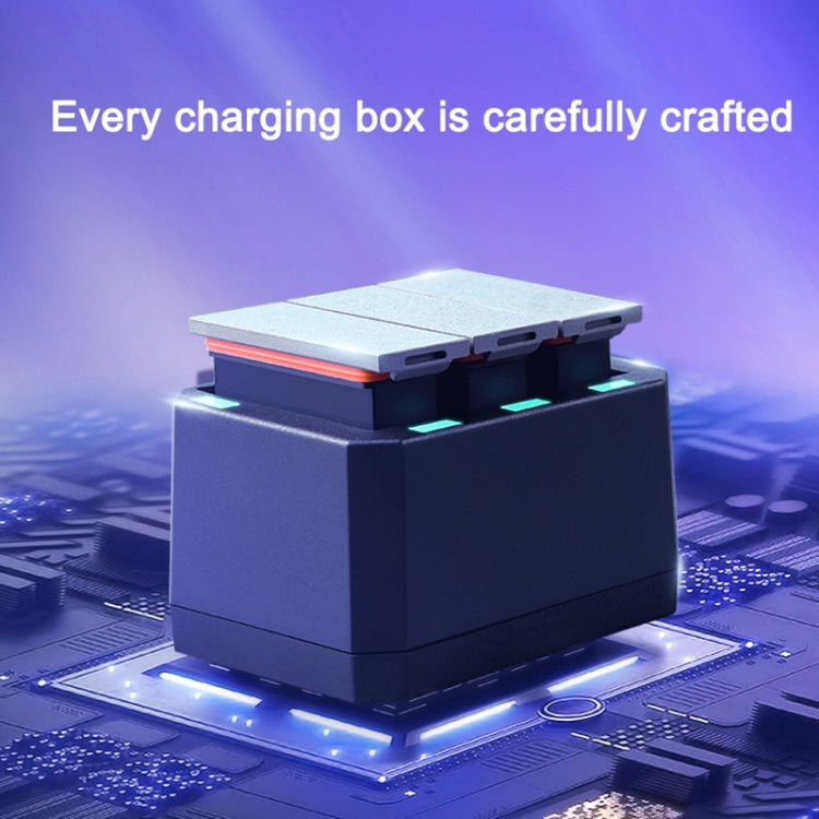 USB Triple Batteries Charger with LED Indicator Light for DJI OSMO Action(Black) - Cable & Charger by PMC TechLife | Online Shopping South Africa | PMC TechLife | Buy Now Pay Later Mobicred