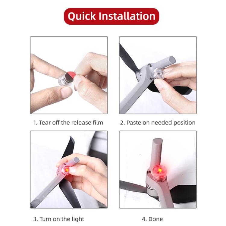 Sunnylife 2-Green + 2-Red Night Strobe LED Light Indicator Light for DJI Mavic 2 / Mini / Mavic Air 2 / FPV - Others by Sunnylife | Online Shopping South Africa | PMC TechLife | Buy Now Pay Later Mobicred