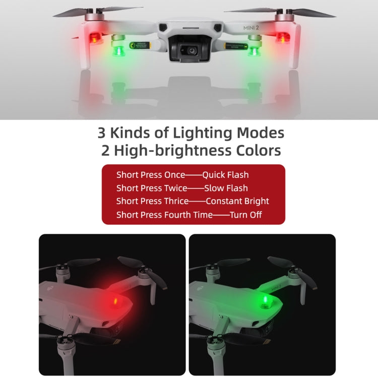 Sunnylife 2-Green + 2-Red Night Strobe LED Light Indicator Light for DJI Mavic 2 / Mini / Mavic Air 2 / FPV - Others by Sunnylife | Online Shopping South Africa | PMC TechLife | Buy Now Pay Later Mobicred