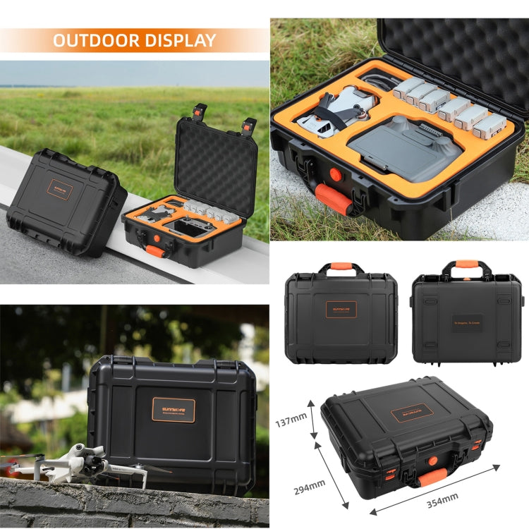 For DJI Mini 4 Pro Sunnylife Safety Carrying Case Waterproof Shock-proof Hard Travel Case (Black) - free shipping - PMC TechLife - Order now!