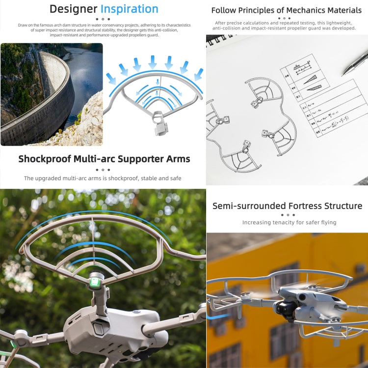 For DJI Mini 4 Pro Sunnylife N4P-KC712 Drone Propeller Protective Guard Anti-collision Ring (Grey) - Other by Sunnylife | Online Shopping South Africa | PMC TechLife | Buy Now Pay Later Mobicred