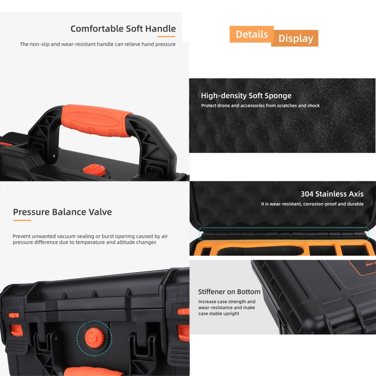 For DJI Avata Sunnylife AQX-6-U Upgraded Waterproof Shockproof Safety Carry Case Storage Bag (Black) - free shipping - PMC TechLife - Order now!